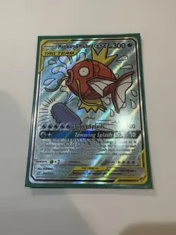 Pokemon SM Team Up Holo Card Magikarp Wailord GX Alternate Full Art 161/181 - Image 1
