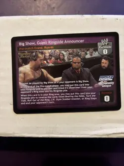 WWE WWF Raw Deal CCG Big Show Guest Ringside Announcer Prize Card - Image 1