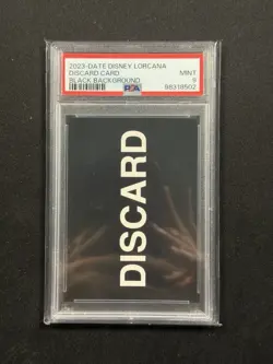 2023-DATE DISNEY LORCANA FILLER CARD BLACK BACKGROUND DISCARD CARD PSA 9 - Image 1