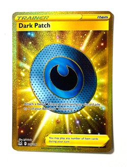 Pokemon TCG Dark Patch Trainer Lost Origin 216/196 Secret Rare Gold Card NM - Image 1