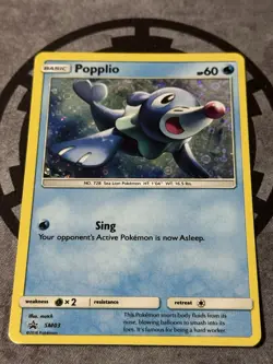Pokemon TCG: POPPLIO - Black Star Promo SM03 Promo Holo Card - NM - Image 2