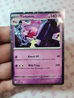 Tinkaton - 140 Cosmo Holo Scarlet & Violet Promo Cards Stellar Crown Black Star - Image 1