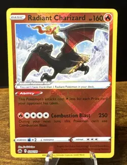 Pokemon TCG Radiant Charizard Crown Zenith Holo Card 020/159 NM Condition - Image 1