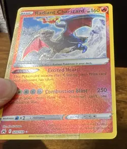 Pokemon TCG Radiant Charizard Crown Zenith Holo Card 020/159 NM Condition - Image 2