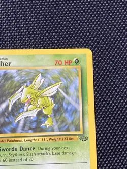 Scyther 26/64 Jungle Non-Holo Rare Pokemon Card - LP+ - Image 3