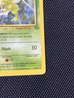 Scyther 26/64 Jungle Non-Holo Rare Pokemon Card - LP+ - Image 4