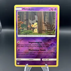 Pokemon Mimikyu Card 96/236 Cosmic Eclipse Reverse Holo Rare Near Mint - Image 1