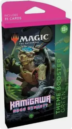 MTG MAGIC KAMIGAWA NEON DYNASTY THEME BOOSTER: GREEN Factory Sealed - Image 1