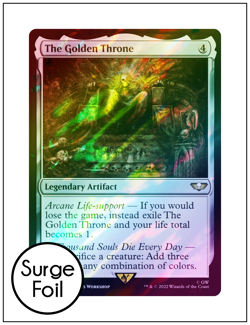 1x The Golden Throne, Surge Foil 157, Warhammer 40K, Magic MTG NM - Image 1