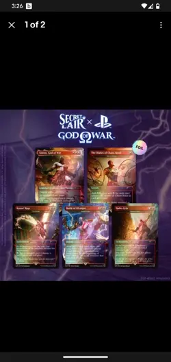 Magic the Gathering Secret Lair x God of War: Greek Foil Presale Est Ship Nov 15 - Image 1