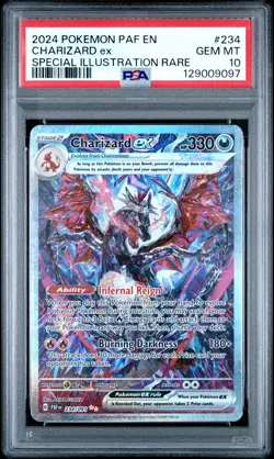 2024 POKEMON PAF EN-PALDEAN FATES SPECIAL ILLUSTRATION RARE CHARIZARD EX PSA 10 - Image 1
