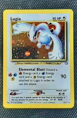 Lugia - Unlimited Neo Genesis Holo Rare 9/111 (2000) Pokemon TCG - Image 1