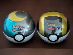 Pokemon TCG PokeBall Tins Brand New Factory Sealed H24 Booster Packs - Image 1