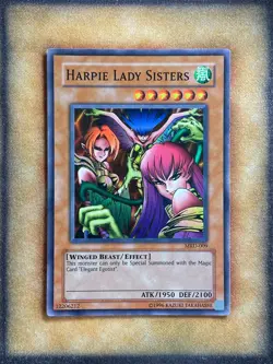 Yugioh Harpie Lady Sisters MRD-009 Super Rare Original Print MP - Image 1