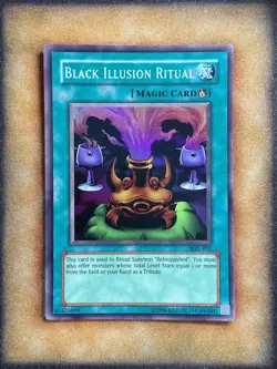 Yugioh Black Illusion Ritual MRL-051 Super Rare Original Print MP - Image 1
