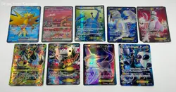 Lot of 9 Full Art Rare EX Pokemon TCG Trading Cards - Image 1