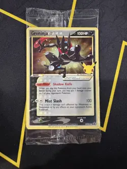 Pokemon TCG Greninja Gold Star SWSH144 Celebrations Black Star Promo Card Sealed - Image 1