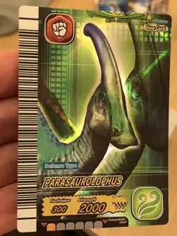 Dinosaur King Gold Parasaurolophus 5th Edition Card - Image 1