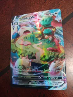 Pokemon TCG Snorlax VMAX Holo Ultra Rare Card 142/202 Sword & Shield - Image 1