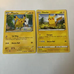 Pikachu 20/108 Build A Bear Stamped Pokemon Card 2016 Plus Free 2021 Pikachu - Image 1