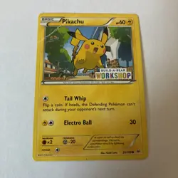 Pikachu 20/108 Build A Bear Stamped Pokemon Card 2016 Plus Free 2021 Pikachu - Image 2