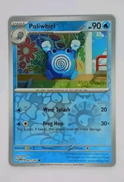 Poliwhirl 061/165 Reverse Holo Scarlet & Violet 151 Pokemon TCG Card - Image 1