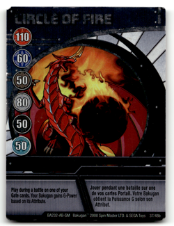 Bakugan Card - Circle of Fire (Dragonoid) - Chrome - Battle Brawlers - Image 1