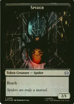 MTG Spider // Treasure Double-Sided Token Foil NM Marvel's Spider-Man Magic - Image 2