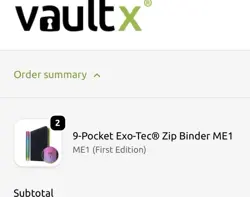 VaultX Binder 9 Pocket Exo-Tec Zip ME1 First Edition New Mega Evolutions IN HAND - Image 3
