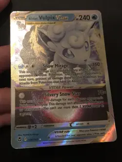 Alolan Vulpix VSTAR 034/195 Silver Tempest ULTRA RARE HOLO Pokemon Card NM - Image 4