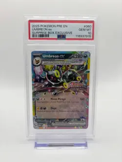2025 Pokemon Prismatic Umbreon ex 060/131 Surprise Box Exclusive PSA 10 - Image 1