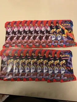 22 Pokemon TCG Scarlet & Violet Destined Rivals Sealed Booster Packs - Image 1