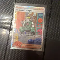 Pokemon TCG Lt. Surge’s Bargain Trainer 185/132 Mega Evolution - Image 1