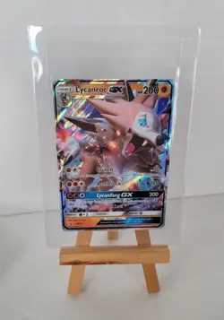Pokemom SM Promos #SM14 Lycanroc GX Black Star Full Art Holo - Image 1