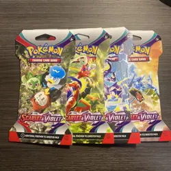 SEALED Pokemon TCG Scarlet and Violet Base - Sleeved Booster Packs Full Art Set! - Image 1