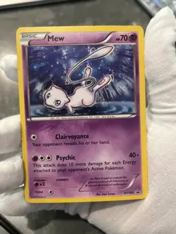 Pokemon TCG Mew XY192 Black Star Promo Holo Damaged - Image 3