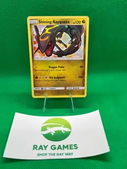 Pokemon TCG Shining Rayquaza 56/73 Shining Legends Holo Ultra Rare DMG - Image 1