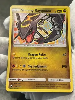 Pokemon TCG Shining Rayquaza 56/73 Shining Legends Holo Ultra Rare DMG - Image 3