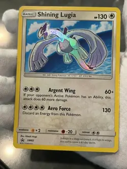 Pokemon TCG Shining Lugia SM82 Black Star Promo Shining Legends Holo MP - Image 3