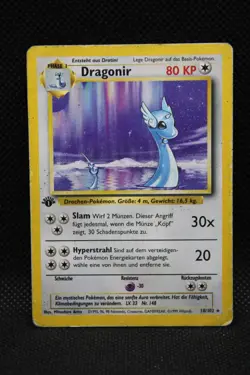 Pokemon 1st Edition Base Set 1999 Dragonir 18/102 deutsch german - Image 1