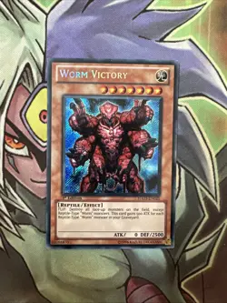 HA03-EN025 Worm Victory Secret Rare 1st Edition NM Yugioh Card - Image 1