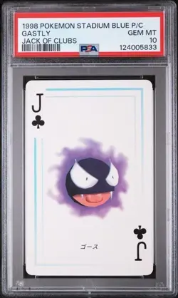 PSA 10 GEM MINT 1998 POKEMON STADIUM BLUE VERSION PLAYING CARDS GASTLY - Image 1
