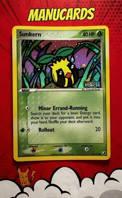 Pokemon Card Sunkern 76/115 Reverse Holo Stamp EX Unseen Forces 2005 ENG NM/MT - Image 1