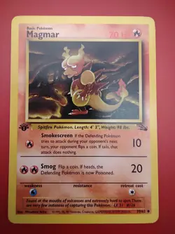 Pokemon 1st Edition Magmar X4 LP/NM 39/62 Fossil TCG Cards - Image 5