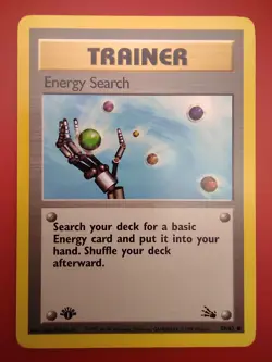 Pokemon 1st Edition Energy Search X4 LP 59/62 Fossil TCG Cards - Image 3