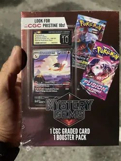 POKEMON MYSTERY GEMS BOX: 1 RANDOM BOOSTER & 1 RANDOM CGC GRADED CARD- SEALED - Image 2