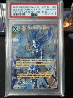 SS2 Son Gohan, Z Fighter SPR Dragon Ball Super Card BT17-083 PSA 10 GEM MINT - Image 1