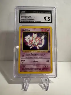 Mewtwo 1999 Movie Black Star Promo -3 Card CGC 9.5 Mint + - Image 1