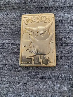 1999 pokemon 23 k gold Plated pikachu card - Image 1