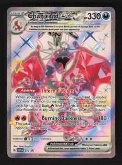 Charizard EX 074 Pokemon Paldean Fates Black Star Promo Holo Full Art Card - Image 1